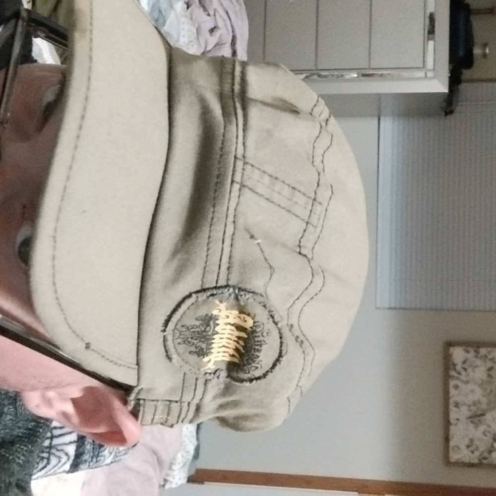 Adiktd Cabbie Cap Olive Green Adjustable band size OS slightly distressed